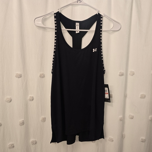 Under Armour Women's Black Racerback Tank Top Nwt Size Xs - Picture 1 of 7